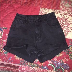 Black Jean Shorts